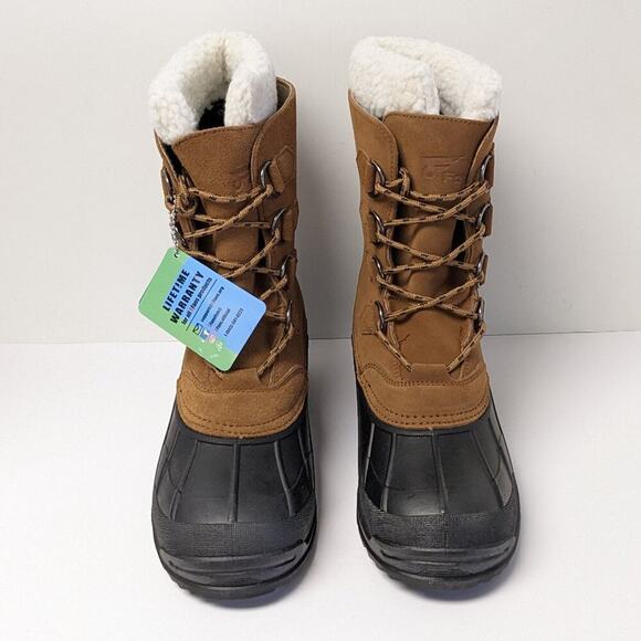 8 Fans Waterproof Insulated Snow Boots, Brown Suede, Men's 9 M - Picture 3 of 6